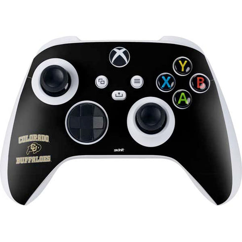 University of Colorado CU Logo on Gold Xbox Series S Controller Skin